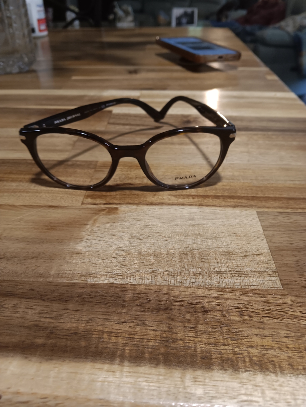 Prada Women's Dark Brown Tortoiseshell Eyeglass Frames - Picture 5 of 5